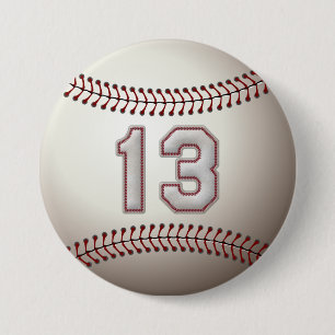 Spelare numrerar 13 - kall baseball syr stift knapp