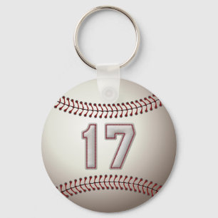Spelare numrerar 17 - kall baseball syr nyckelring