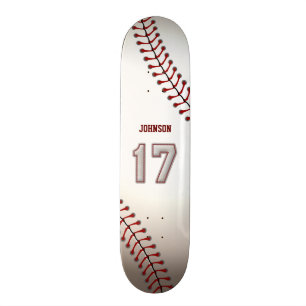 Spelare numrerar 17 - kall baseball syr skateboard bräda 21,5 cm
