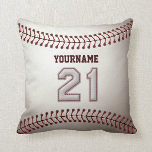 Spelare numrerar 21 - kall baseball syr kudde