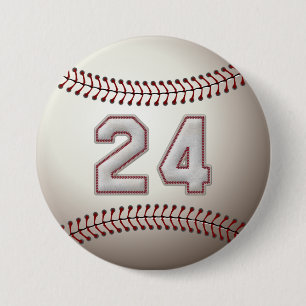 Spelare numrerar 24 - kall baseball syr stift knapp