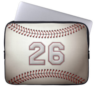 Spelare numrerar 26 - kall baseball syr laptop sleeve