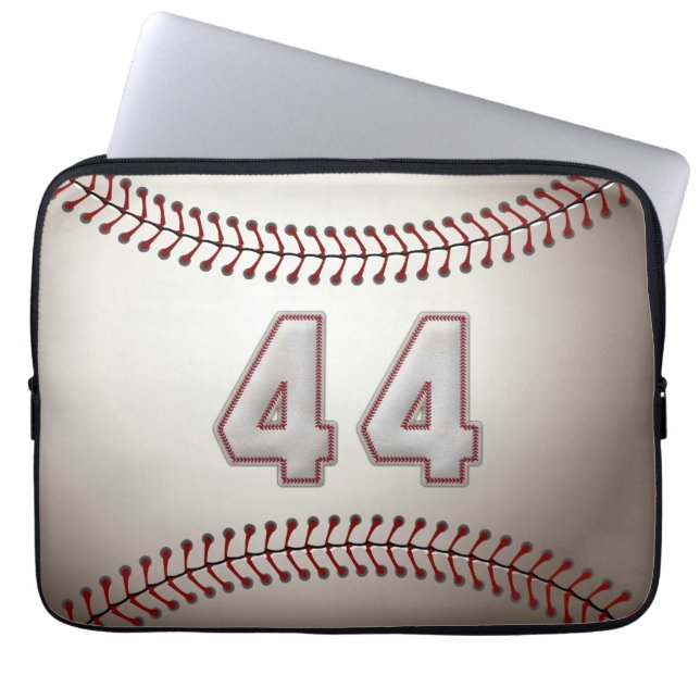 Spelare numrerar 44 - kall baseball syr laptop sleeve (Framsidan)