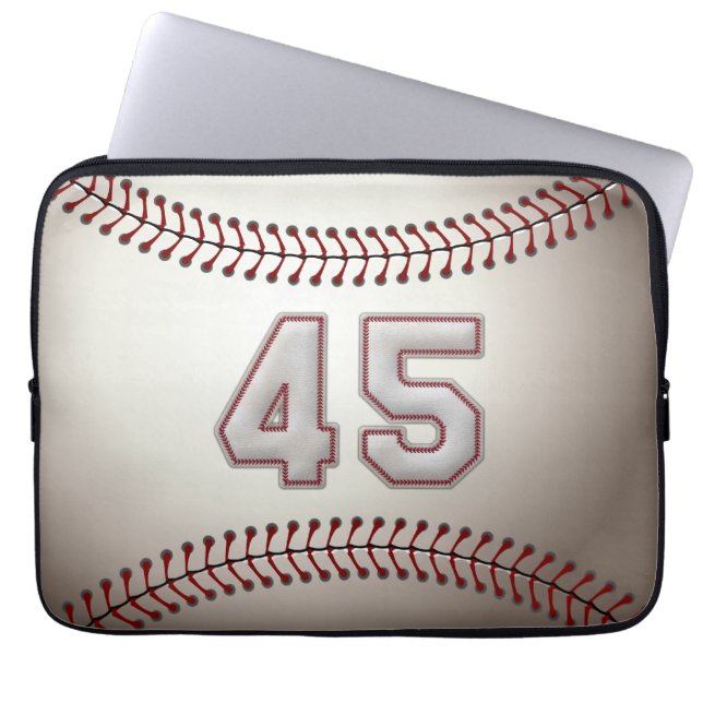 Spelare numrerar 45 - kall baseball syr laptop sleeve (Framsidan)