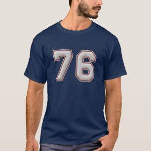 Spelare numrerar 76 - kall baseball syr tröja