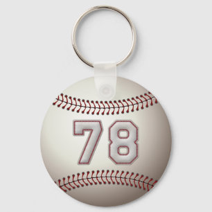 Spelare numrerar 78 - kall baseball syr nyckelring