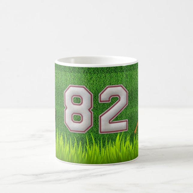 Spelare numrerar 82 - kall baseball syr kaffemugg (Center)
