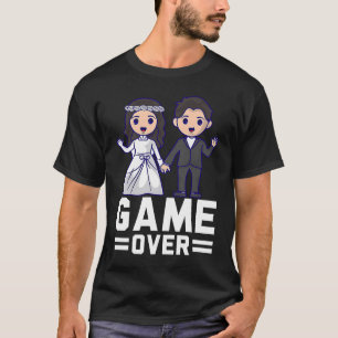 Spelare över Bride och Groom Groomsman Humor Manar T Shirt
