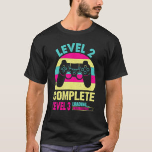 Spelare på 2-nivå - fullständig videospel på andra t shirt