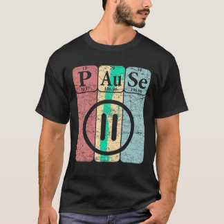 Spelare Pause Periodic Bord Inslag Gaming Nerdy T T Shirt