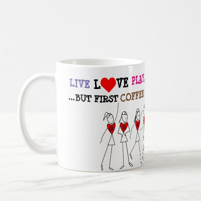 Spelare placerar och det roliga kaffemugg (Vänster)