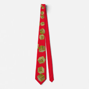 Spelare Red och Guld Neck Tie Slips