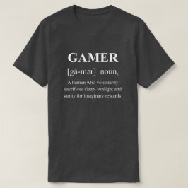 Spelare Rolig Definition Med Vit Text T Shirt