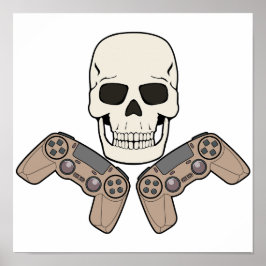 SPELARE SKALLE Jolly Roger Digital nedladdningsbar Poster