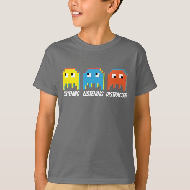 Spelare som lyssnar distraherade barn t-shirt (Framsida)