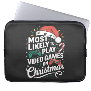 Spelare som troligast spelar videospel i julklapp laptop fodral