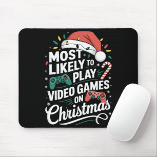 Spelare som troligast spelar videospel i julklapp musmatta
