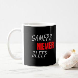 Spelare sover aldrig videospel med Älskare-gåva Kaffemugg