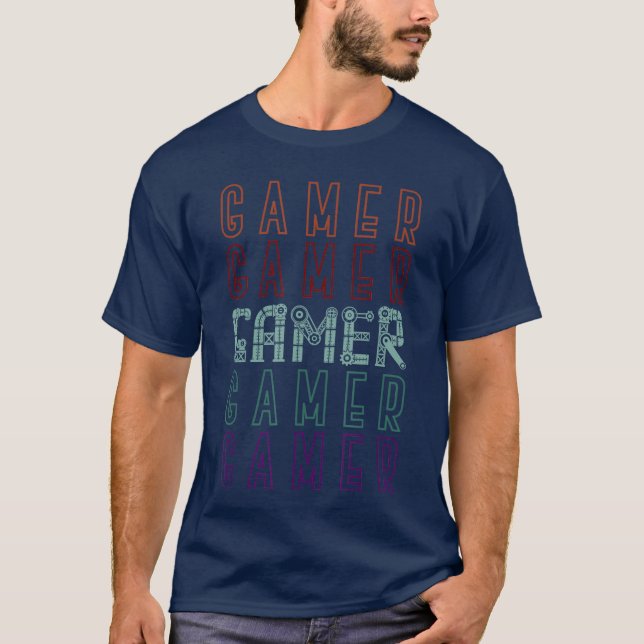 Spelare Spelar retro T Shirt (Framsida)
