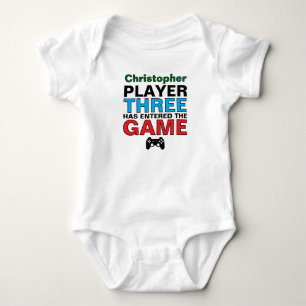 Spelare Tre Baby Gamer Anpassad T Shirt
