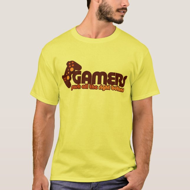 Spelare Tryck på alla höger-knappar T Shirt (Framsida)