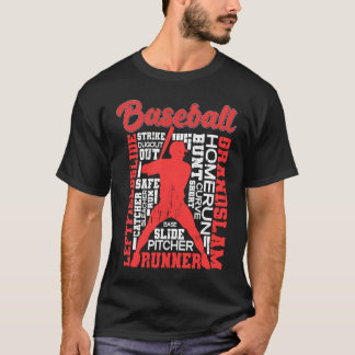 Spelare Vänsterfält Slid Löpare Catcher Pitcher T Shirt