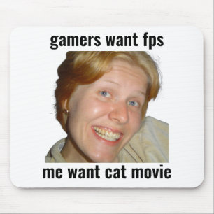 Spelare Vill ha FPS Roligt Meme Musmattor