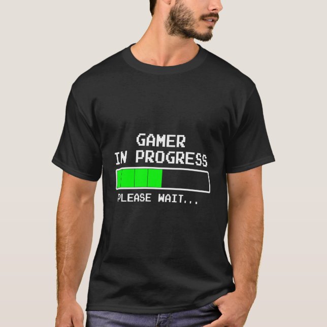 Spelaren är under spelets gång Vänta på att det gå T Shirt (Framsida)