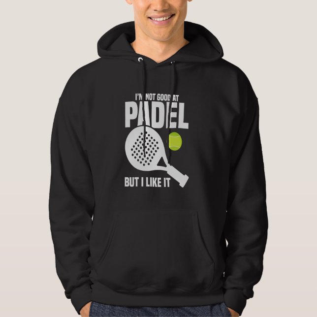Spelaren i Paddleball spelar inte Bra Racket Älska Hoodie (Framsida)