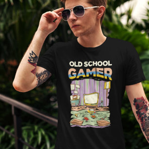 Spelaren old school - Videospel T Shirt