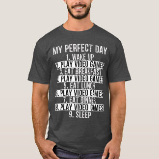 Spelaren Perfekt Dag TV-spelskonsol Spelande nörd T Shirt