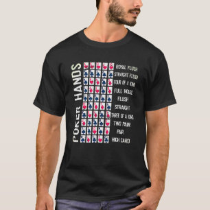 Spelaren Poker Händer Chost Lakan Card Casino Gam T Shirt