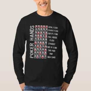 Spelaren Poker Händer Chost Lakan Card Casino Game T Shirt