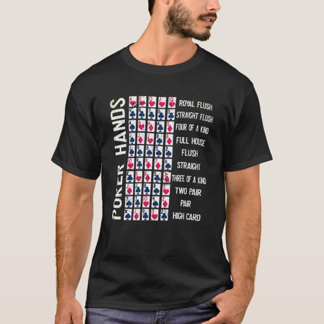 Spelaren Poker Händer Chost Lakan Card Casino Game T Shirt (Framsida)