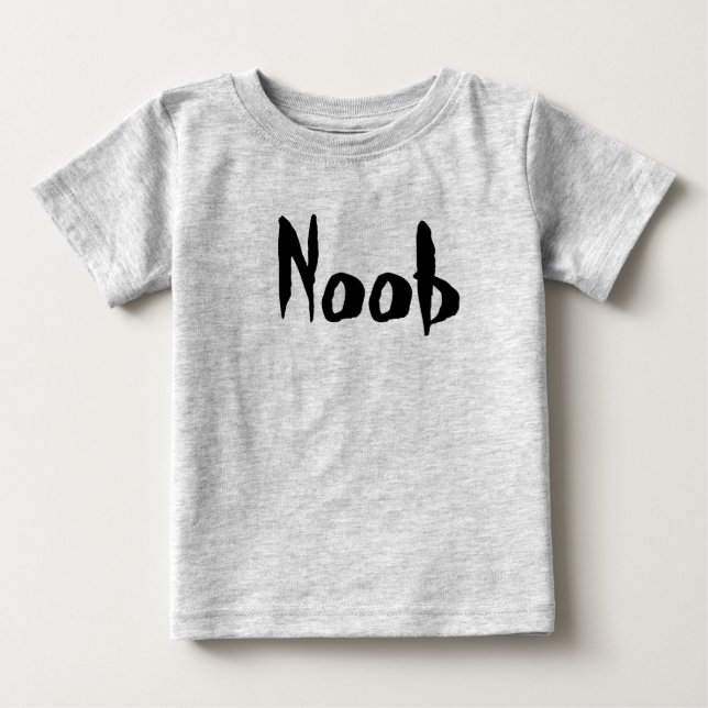 Spelarens Baby Creeper - Noob in Black T Shirt (Framsida)