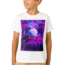 Spelarens Bedroom på en annan planet Kids T-Shirt