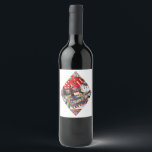 Spelares Glädje - Las Vegas Ikoner Collage Vinflaska Etikett<br><div class="desc">* Inom denna spelkortform finner du en rolig Las Vegas-kollage med massor av färgglada ikoner från Las Vegas-skylten till crapsbord,  röda tärningar,  spelautomater,  bingo och fler Las Vegas-ikoner – en riktig spelares dröm!</div>