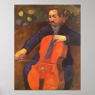 SpelareSchneklud porträtt av Paul Gauguin Poster