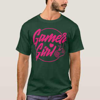Spelarflicka Spelare Kvinnor Roligt Videospel Co T Shirt