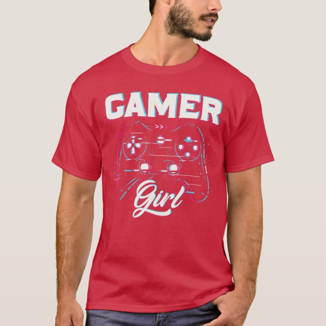 Spelarflicka Spelvän T Shirt (Framsida)