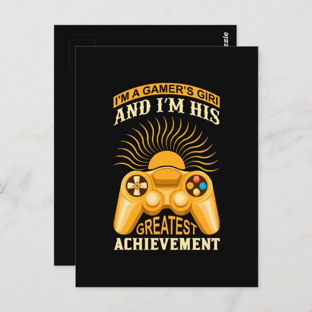 Spelarflicka Vykort (Fram/baksida)