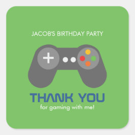 SpelarFödelsedagsfest Fyrkantigt Klistermärke