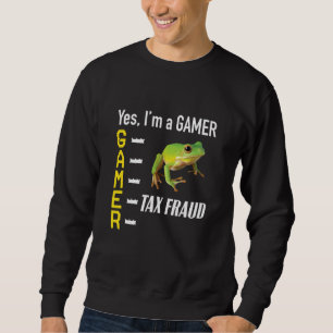 Spelargem meme begå skattetvåbrott groda konstig u lång ärmad tröja