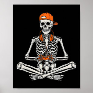 Spelargrav Halloween TV-spel Kontroll Boy Poster