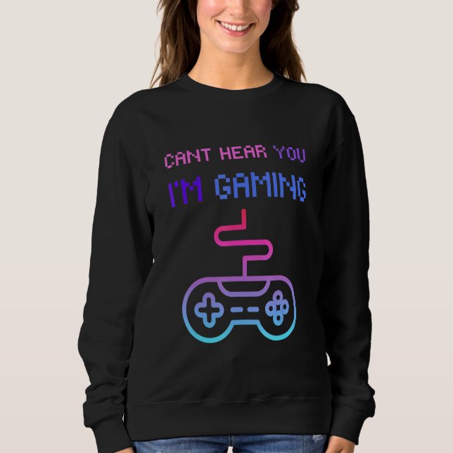 Spelarheadset Cant hör dig spela spel T Shirt (Framsida)