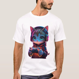 Spelarkat med PlayStation-styrenhet T Shirt