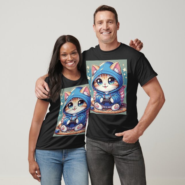 Spelarkatt i Mysigt inställning T Shirt (Unisex)