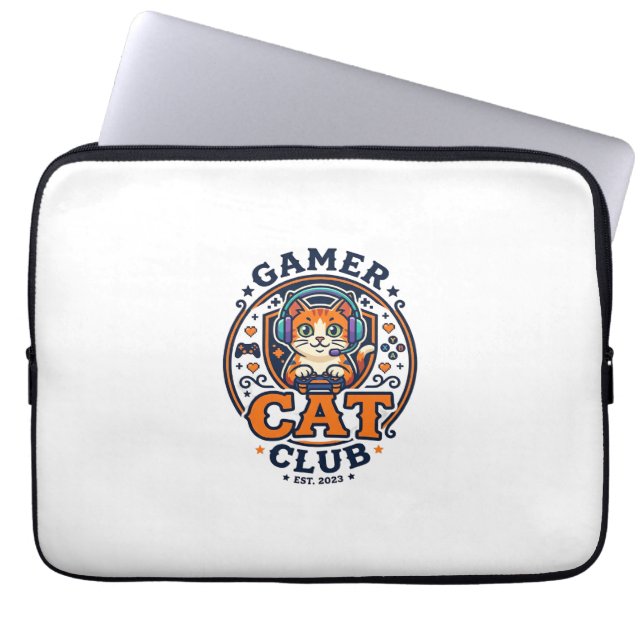 Spelarkatt Kattmamma Presentidé - Spelarkattklubb_ Laptop Fodral (Framsidan)