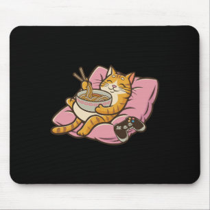 Spelarkatt Ramen Kawaii Spelande Japanska Kvinnor Musmatta