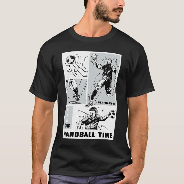 Spelarkollage för handboll t shirt (Framsida)